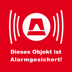 Aufkleber ALARM-Rot 50 x 50 mm