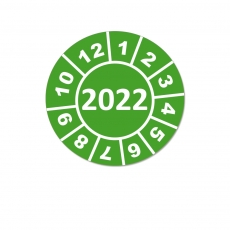 Jahresplaketten 2022 - 15 mm Grün Rund