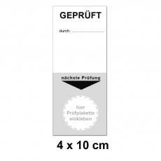 Grundplakette 40x100 - Geprüft