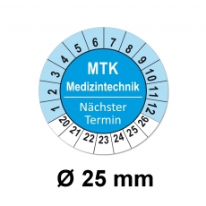 Plaketten MTK Medizintechnik - blau