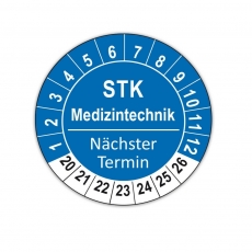 Plaketten STK Medizintechnik - blau