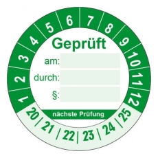 Plaketten Geprüft - 30 mm Grün