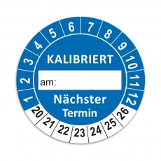 Plaketten Kalibriert - 30 mm Blau