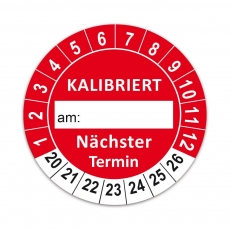 Plaketten Kalibriert - 30 mm Rot