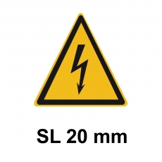 Warnschild Elektrische Spannung SL 20mm
