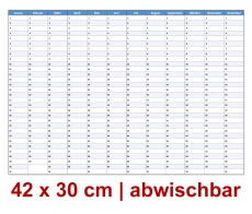 L Dauerkalender Blau abwischbar