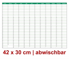 L Dauerkalender Grün abwischbar