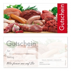 Gutschein-213 (50 Stück) Fleischerei