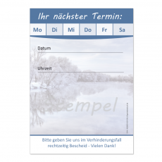 Terminblock-503  (1 Stück)  Blau Wintermotiv neutral