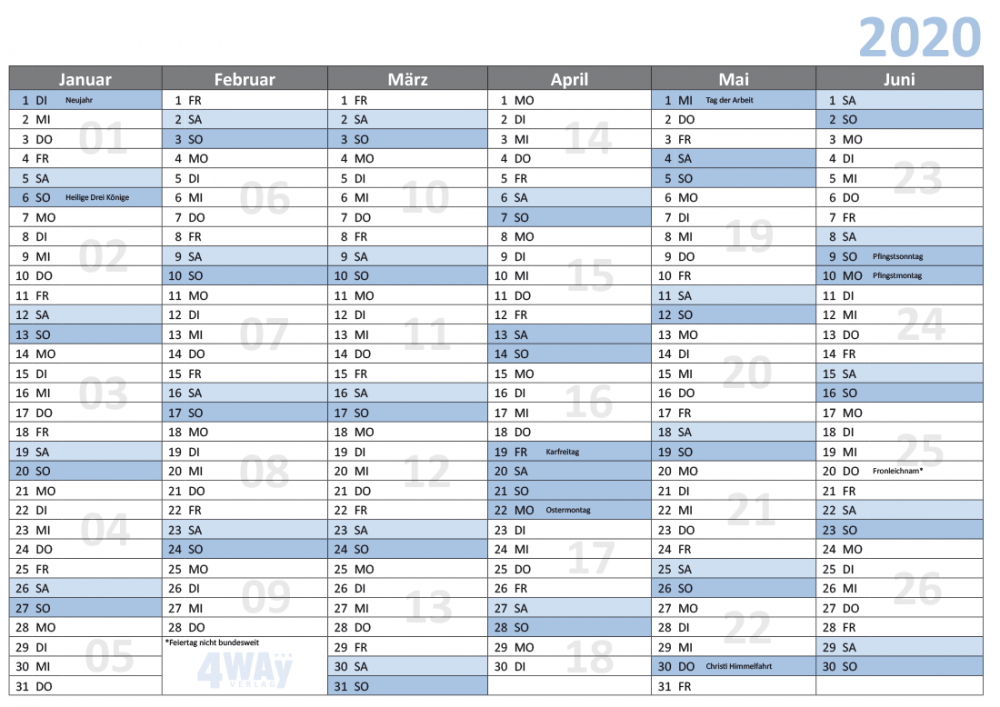 Tafelkalender Im Din Format 2 Seitig Mit 6 Monaten Pro Seite