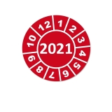 Jahresplaketten 2021 - 15 mm Rot Rund