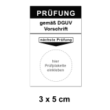 Grundplakette 30x50 - Prüfung DGUV Vorschrift