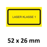 Warnschild Laser Klasse 1  52x26mm