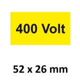 Warnschild 400 Volt 52x26mm