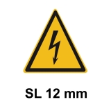 Warnschild Elektrische Spannung SL 12mm