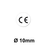 CE Zeichen Aufkleber - 10 mm Rund